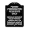 Signmission Permit Parking for Residents Vehicles w/o Valid Parking Permits Towe Alum, 24" x 18", BS-1824-23329 A-DES-BS-1824-23329 - alternate 1